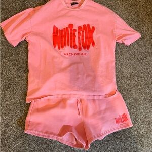 White Fox Boutique Top & Shorts set S/M